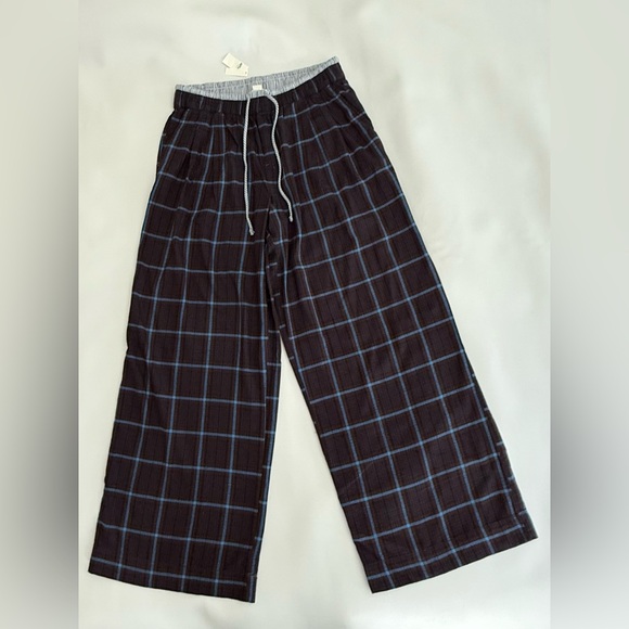 Aerie Womens Flannel Trouser Pajama Pants Size Md in Deep Earth - Picture 6 of 9